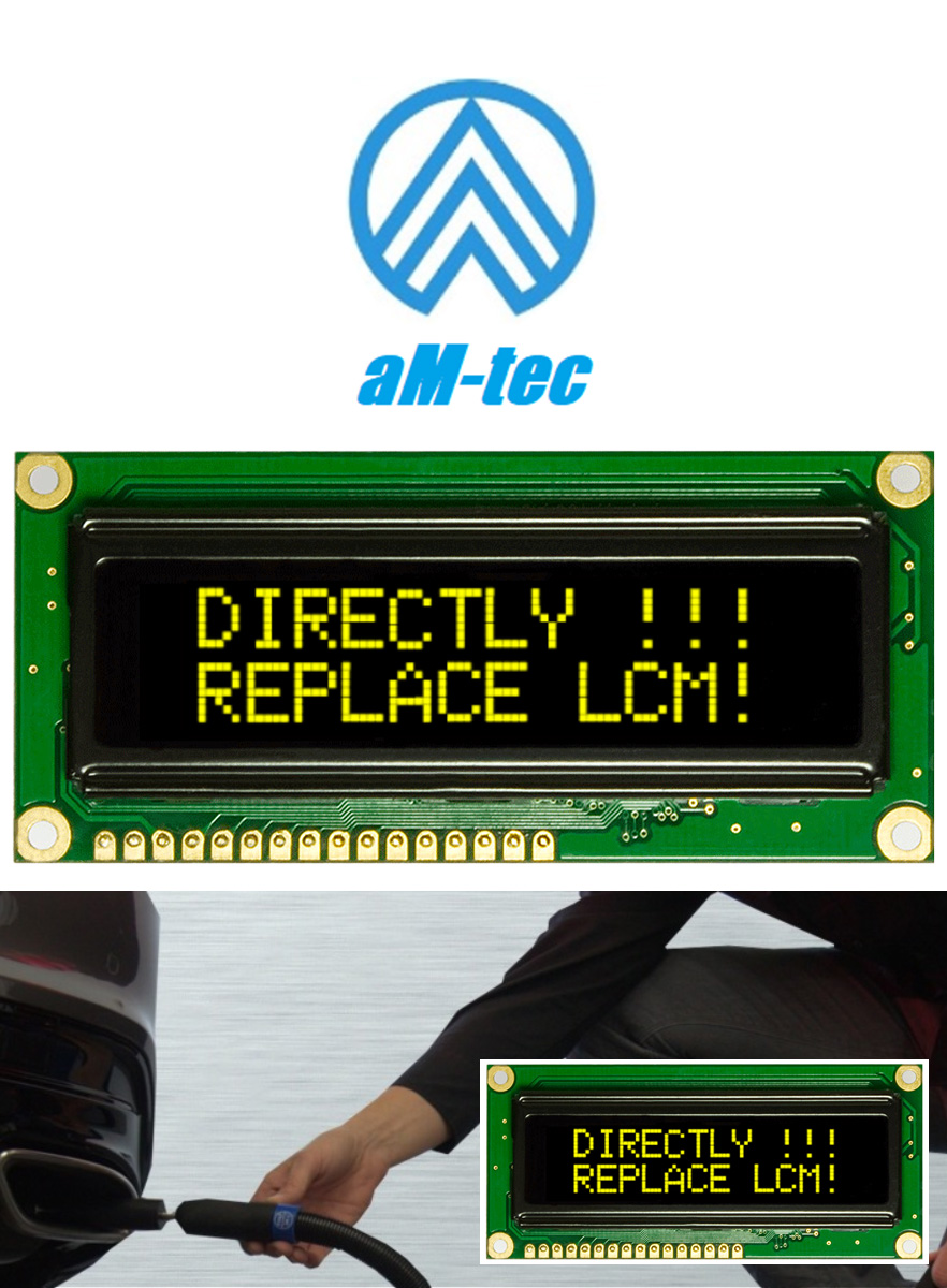 OLED display in exhaust analyser